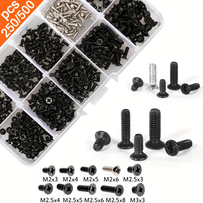 Electronics Repair Book - 500개 M2 M2.5 M3 나사 세트,