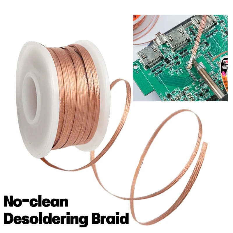 Solder Wick Braid - 1.5/3/6/10M 구리 용접 와이어 디솔더링 메쉬