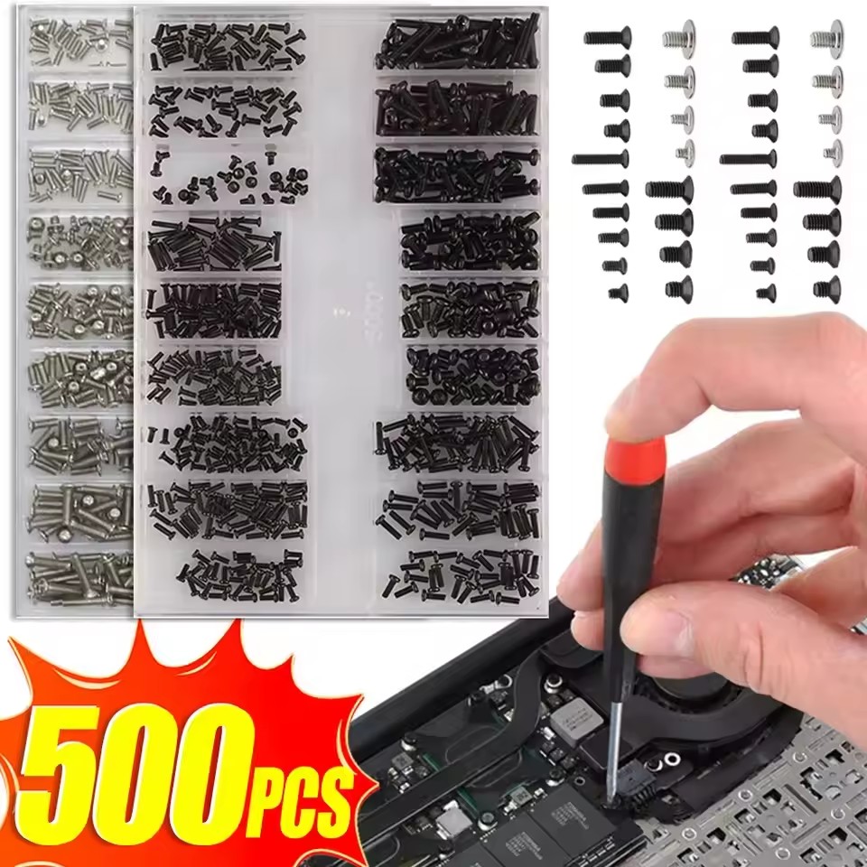 Electronics Repair Book - 500개 미니 나사 너트 마이크로 노트북