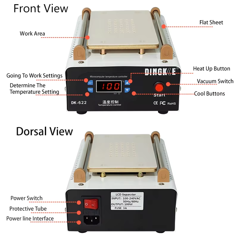 7인치 진공 LCD 터치스크린 분리기 가열 플랫폼 (아 - Screen Separator Machine 리뷰 및 가격
