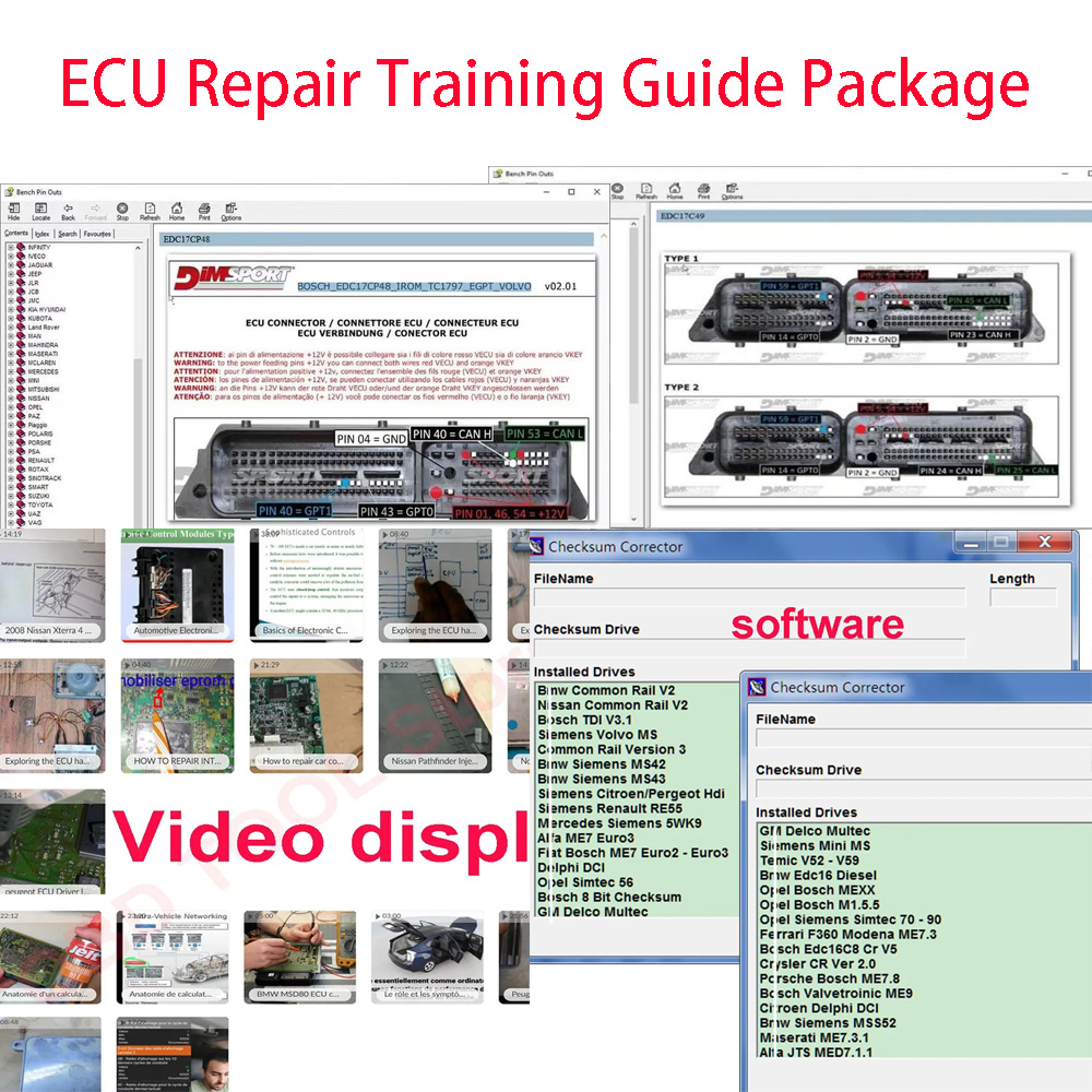 ECU 수리 교육 가이드 패키지 ECU 기본 전자 부품 - Electronics Repair Guide 리뷰 및 가격