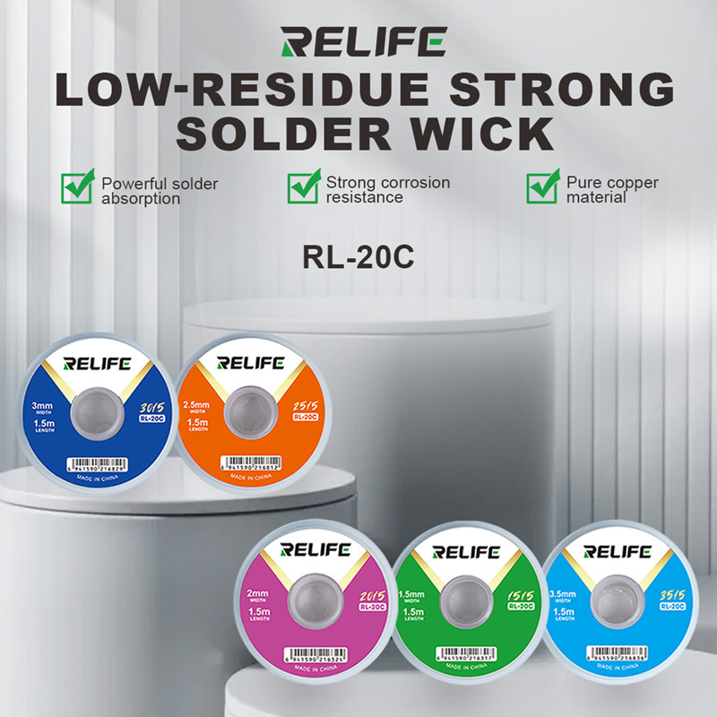 RELIFE RL-20C 납땜 제거용 와이크 휴대폰 B - Solder Wick Braid 리뷰 및 가격