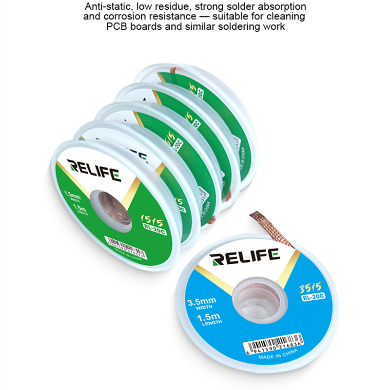 RELIFE RL-20C 납땜 제거용 와이크 휴대폰 B - Solder Wick Braid 리뷰 및 가격