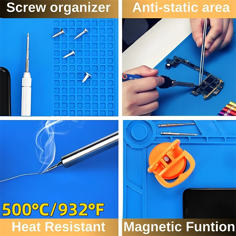 실리콘 납땜 매트 ESD 정전기 방지 단열 마더보드,  - Electronic Repair Tutorial 리뷰 및 가격