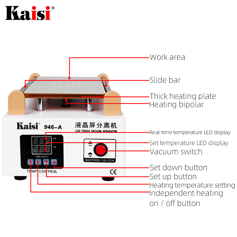 카이시 946A LCD 스크린 터치 스크린 분리기 내장 - Screen Separator Machine 리뷰 및 가격
